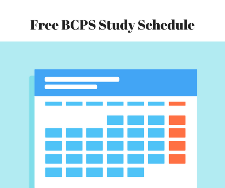 BCPS Study Schedule Free Cheat Sheet Download Med Ed 101